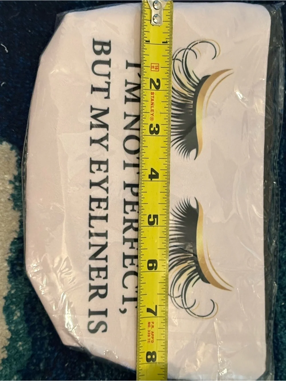 Funny Makeup Bags with Gold Accent Prints - Assorted. Phrases on both sides.